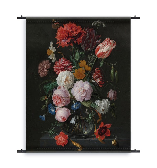De Heem - Stilleven op wandkleed. Textiel voor aan de muur