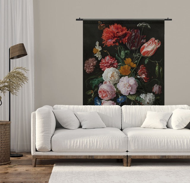De Heem - Stilleven op wandkleed. Textiel voor aan de muur