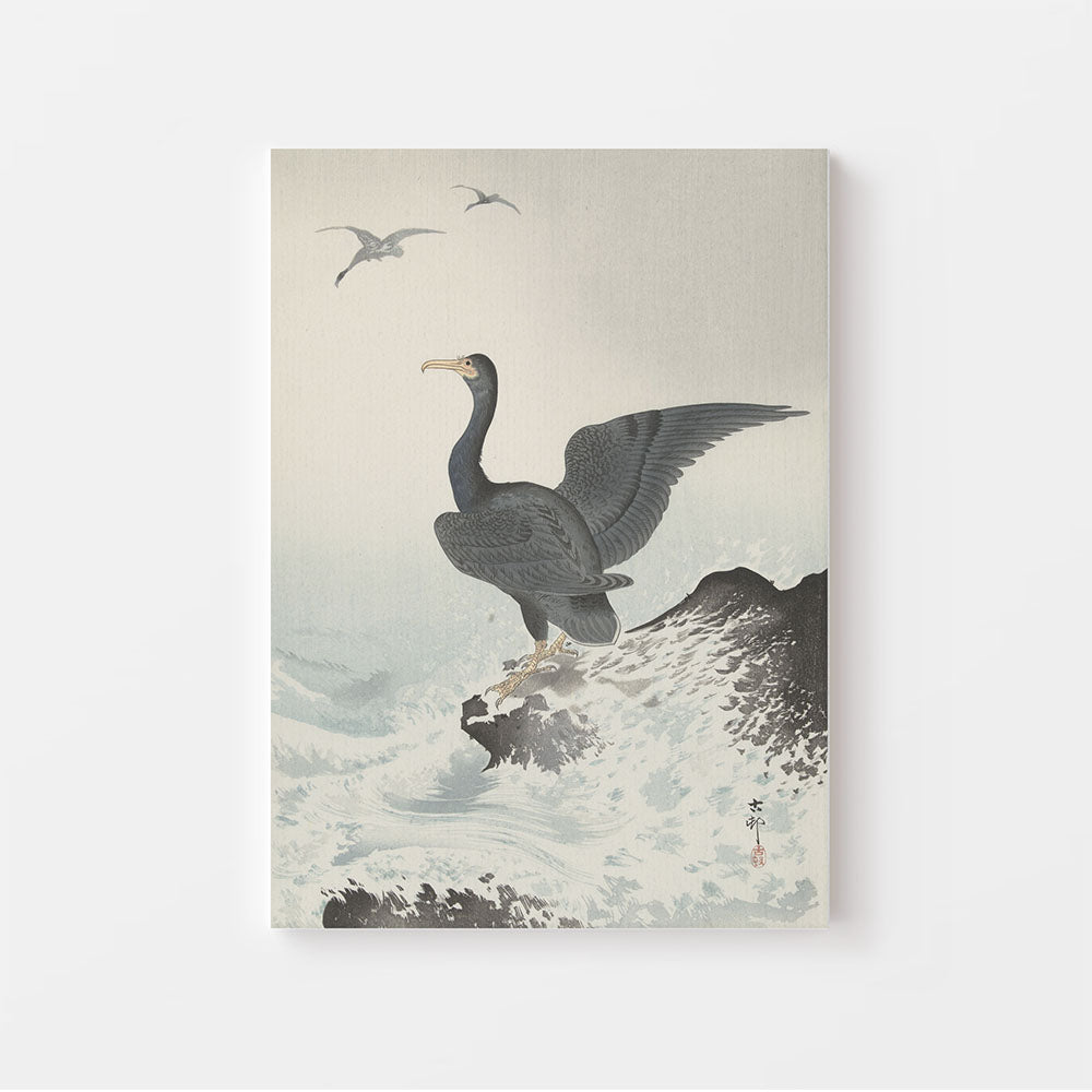 Ohara Koson was een Japanse Kunstenaar. Op canvas in baklijst 'Great Cormorant'. Al onze canvassen zijn beschikbaar op groot formaat. Een perfecte eye-catcher.
