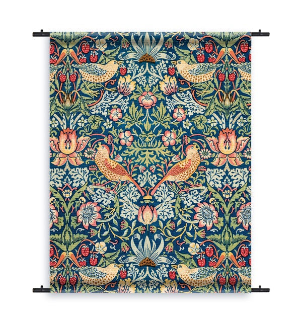 William Morris - Strawberry Thief als Wandkleed